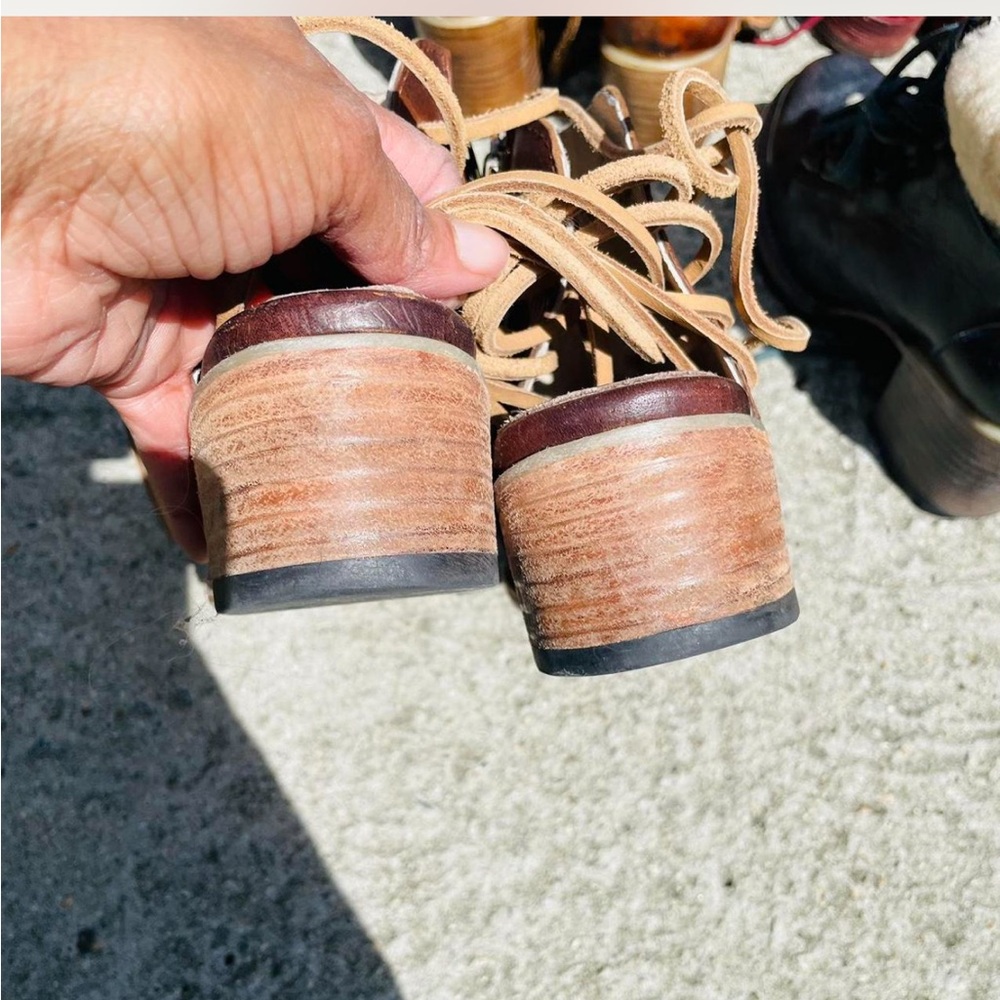 Freebird by Steven Jojo Leather Flats Cognac Size 8 - Picture 5 of 7